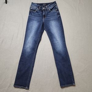 Silver Jeans Avery Straight Leg Jeans Size 27 - Dark Wash